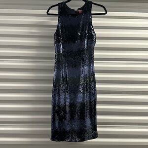 Gently used shimmery midnight blue sequin dress.